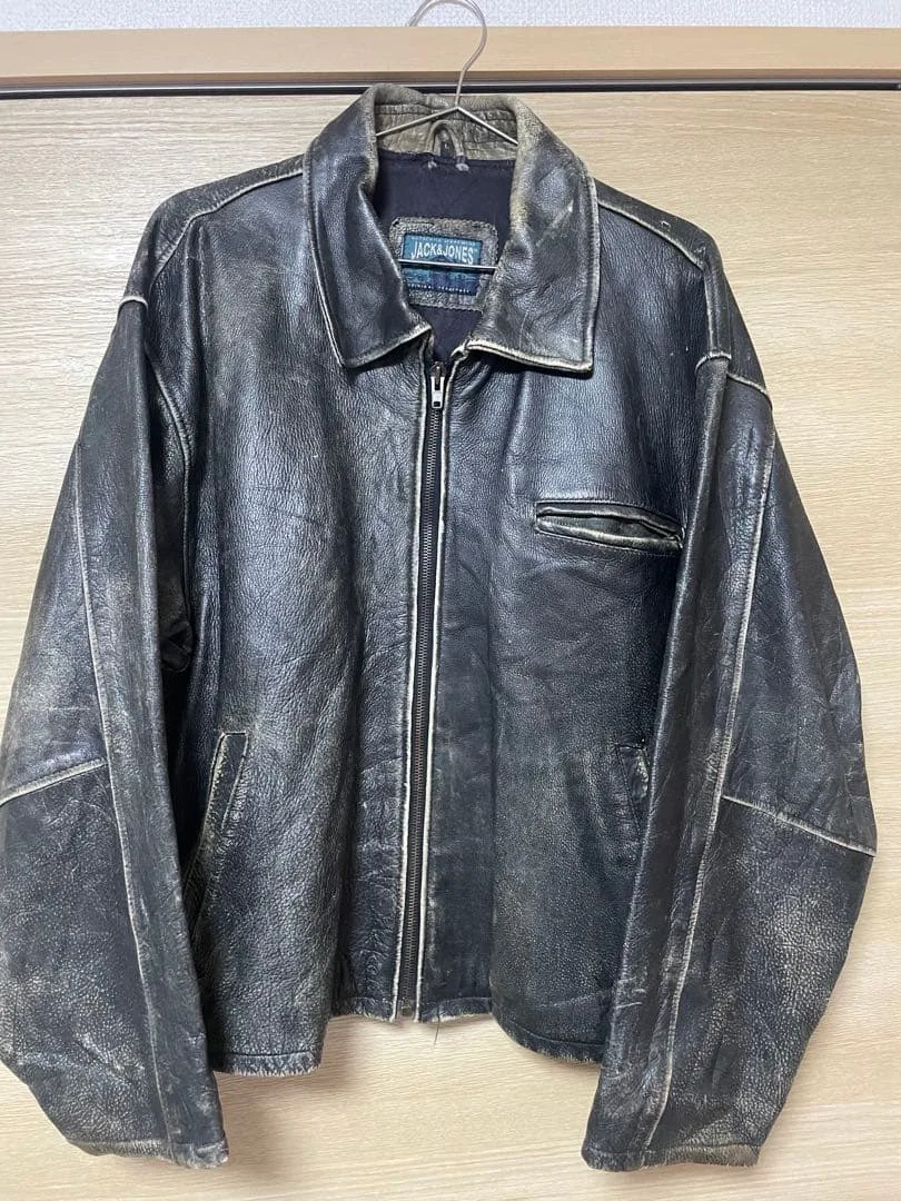 JACK&JONES レザージャケット ブラック Lサイズ 90s USA製