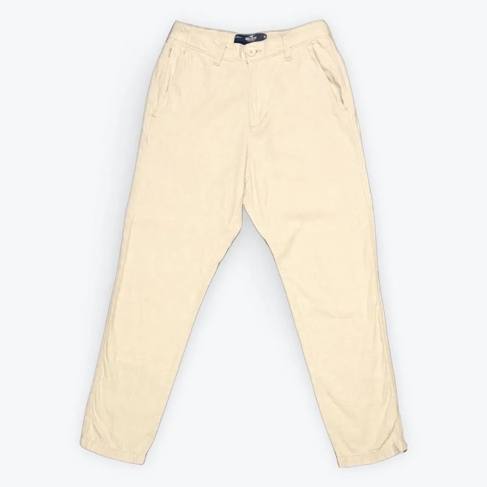 Hollister リネン混 チノパン ベージュ XS