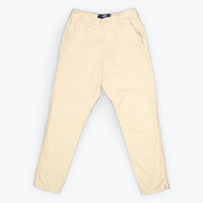 Hollister リネン混 チノパン ベージュ XS