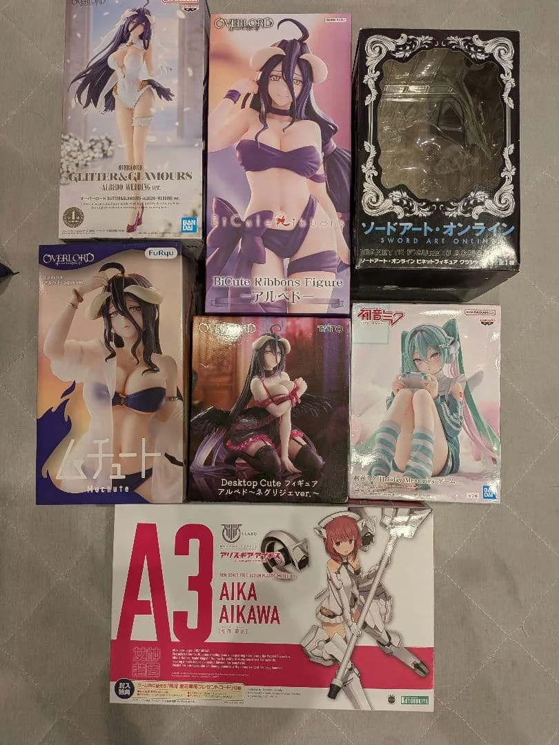 【コード未使用】相河愛花パーツ残+フィギュア空き箱6点※本体すべて無し