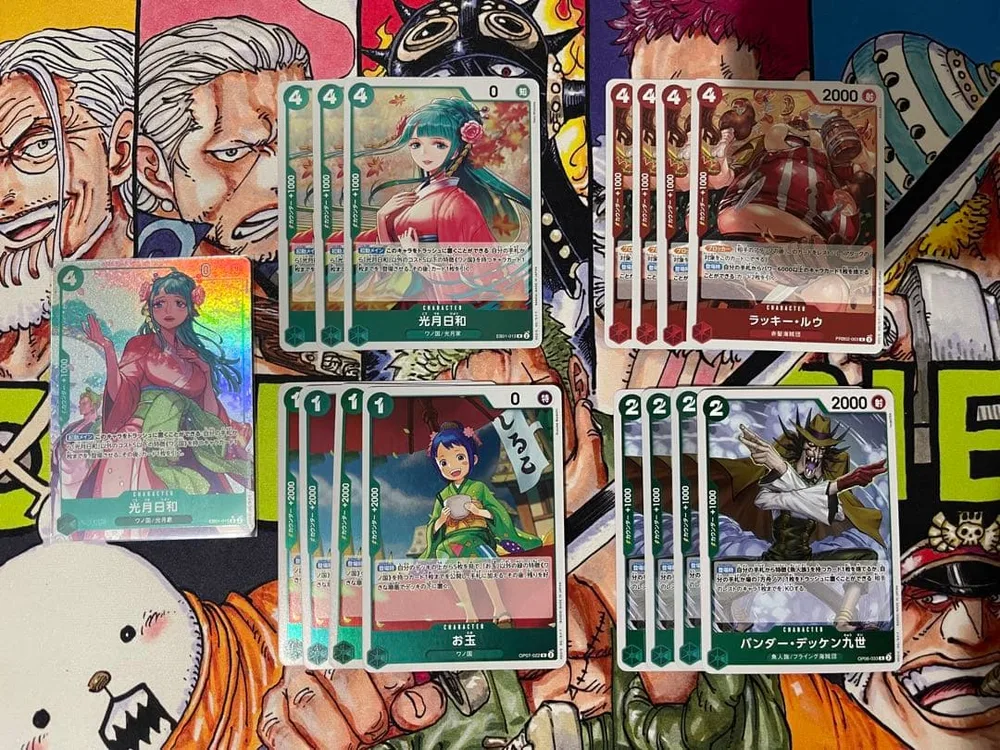 ワンピースカードゲーム 赤緑ルフィパーツセット