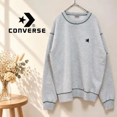 CONVERSE スウェット トレーナー 裏起毛 ワンポイントロゴ M