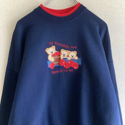 MC SPORT スウェット アニマル テディベア 刺繍 クマ XL 016