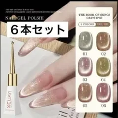 【新品】XEIJAYI キャッツアイジェル ネイル 6色セット☆まとめ売り