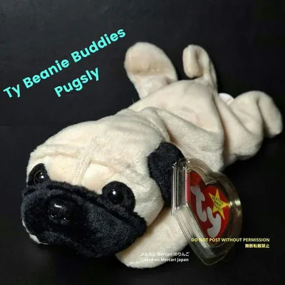 Ty ビーニーベイビーズ パグズリー Pugsly ぬいぐるみ パグ 犬 タグ付