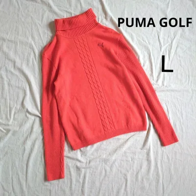 【PUMA】プーマ ニットセーター タートルネック 日本製 ウール混