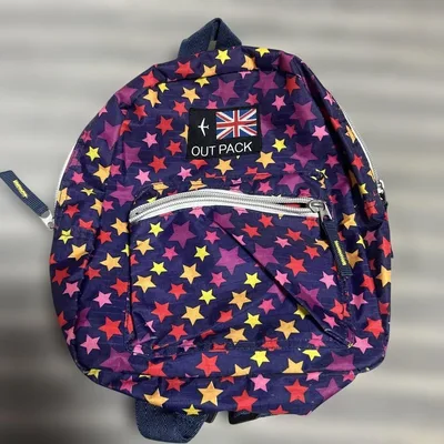 OUT PACK キッズ リュック 星柄 ネイビー