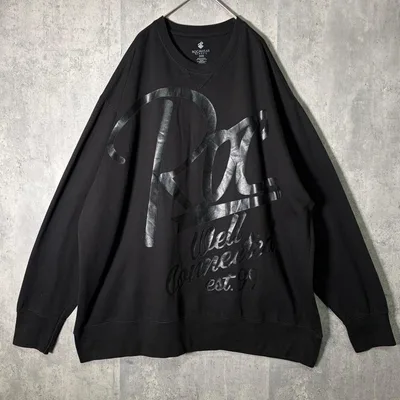 Rocawear ビッグプリント スウェット 黒 ビッグシルエット HIPHOP