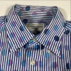 UNIVERSITY OF OXFORD ドット柄 ストライプ 長袖シャツ L