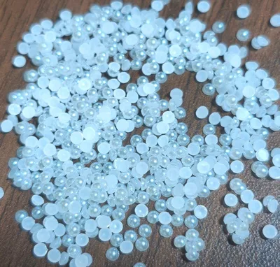 ハンドメイドパーツ 半球パール ホワイト 2mm