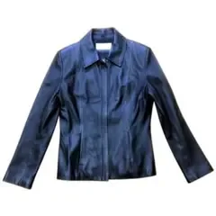 羊革 ラムレザー ジャケット 9AR M相当 黒 本革 レディース YKK 黒