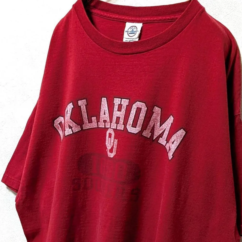 デルタ オクラホマスーナーズ1890 ロゴ Tシャツ レッド 赤 XL 古着