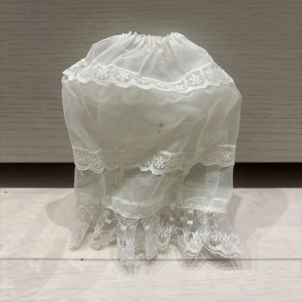 ドール用 ホワイトレース パニエ ドール服 リカちゃん ドレス レース