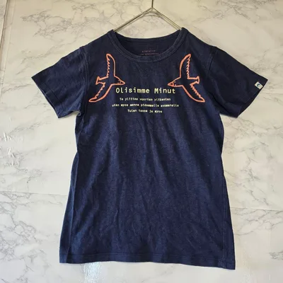c/sister 半袖 Tシャツ ネイビー 鳥 S 綿100% シンプル