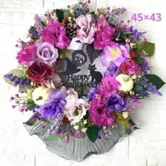♥︎大きなハロウィンフラワーリース♥︎秋 玄関リース ハンドメイド ナチュラル 造花