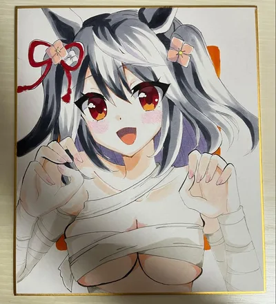 ウマ娘 キタサンブラック ハロウィン ファンアート 手描きイラスト