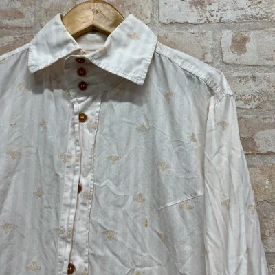 Vivienne Westwood 長袖シャツ オーブ柄 ストライプ