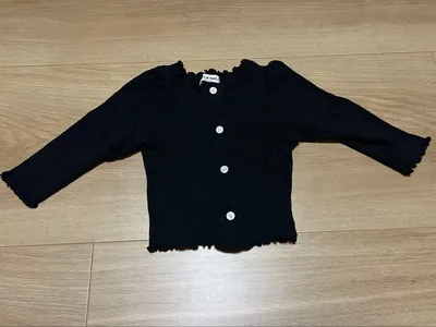 カーディガン ブラック 80