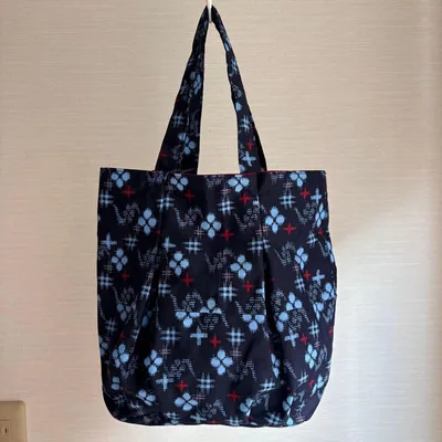 ハンドメイド トートバッグ かすり風和柄 ランチバッグ