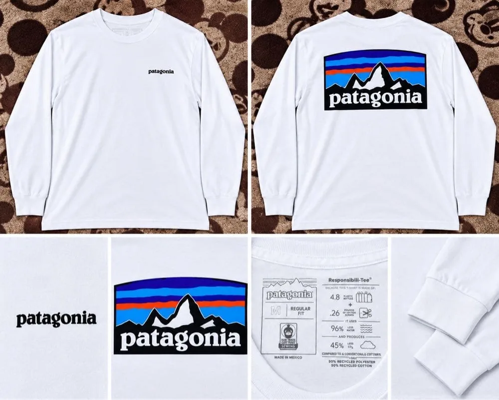 Patagonia パタゴニア ロンT M ホワイト バックプリント