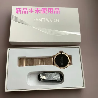 【新品】スマートウォッチ ゴールド メッシュベルト 本体 レディース
