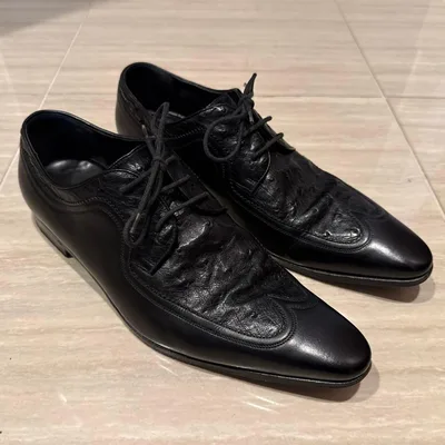 グッチ(Gucci)レザー・オーストリッチ シューズ