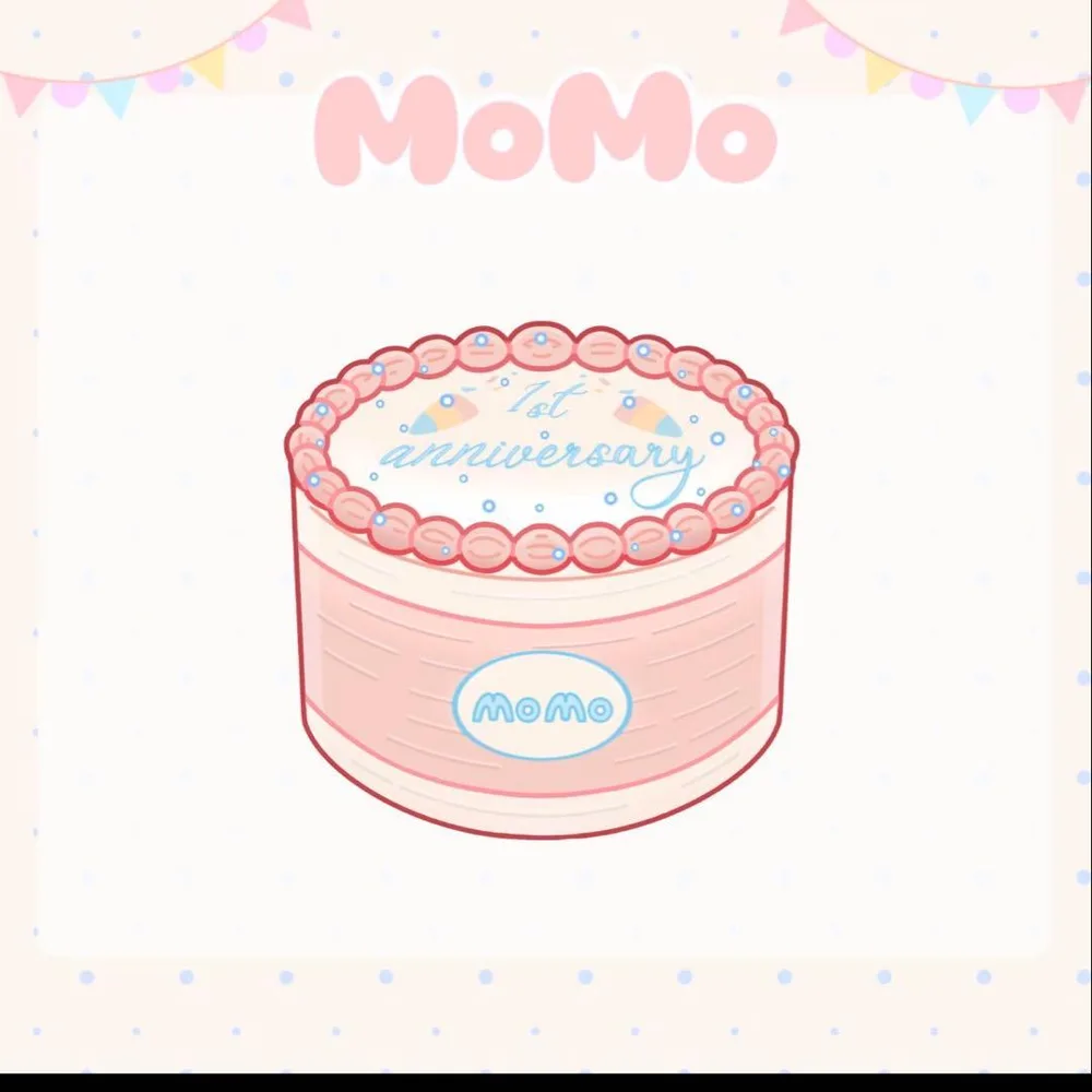 MoMo 1周年記念限定 アニバーサリーケーキ スクイーズ