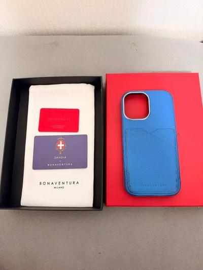 BONAVENTURA iPhone 16 ケース ブルー 箱付き
