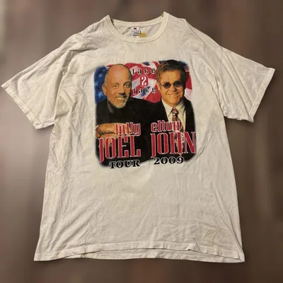 Billy Joel Elton John 2009年 ツアー記念Tシャツ XL