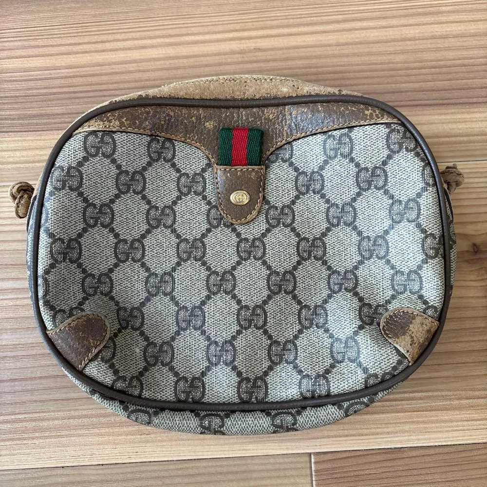 Gucci Old Vintage GUCCI กระเป๋า GG Supreme Sherry