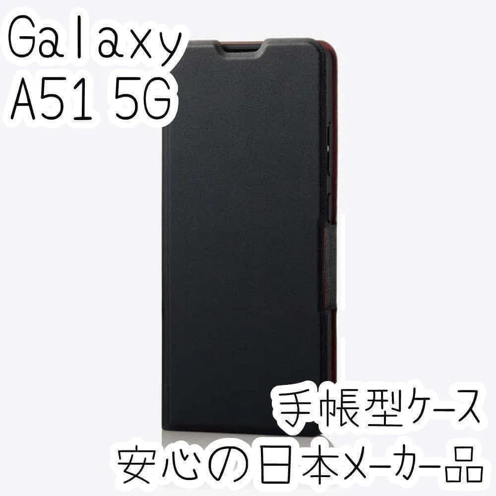 エレコム Galaxy A51 5G 手帳型ケース カバー 薄型 磁石付 黒