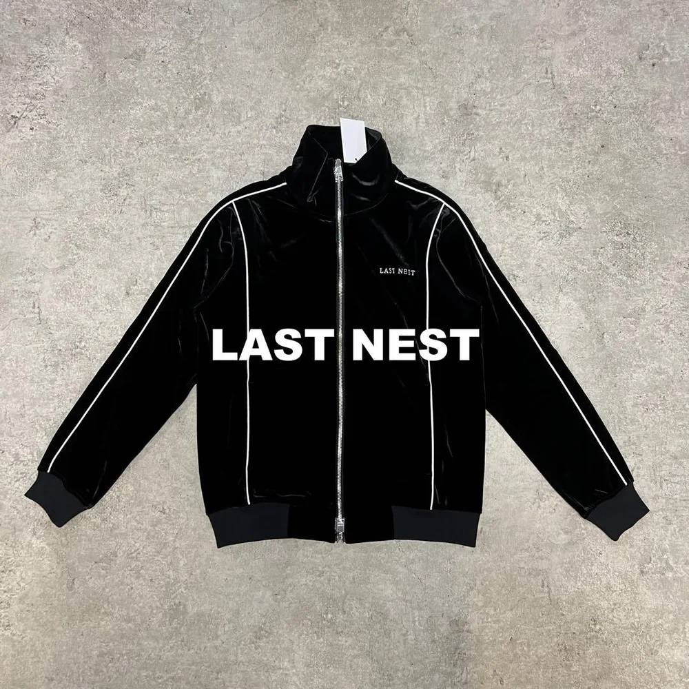 LAST NEST VELVET TRACK JACKET Black M