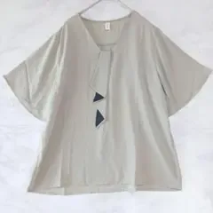 フレアスリーブ シフォン シャツ ブラウス ボウタイ 上品 半袖 リボン タック
