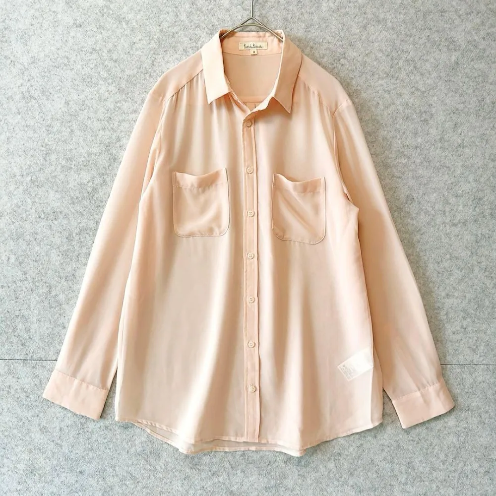 美品 ロペピクニック 長袖 シアー シャツ ブラウス 上品 大人可愛い 38