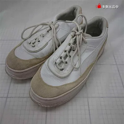 PUMA ローカットスニーカー スウェード ホワイトベージュ 25.5㎝ メンズ