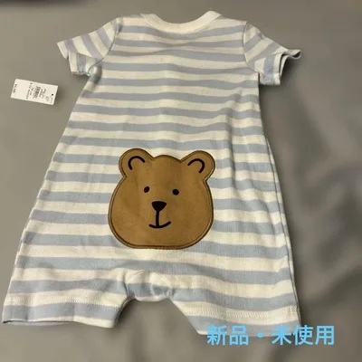 【新品】baby GAP ロンパース ボーダー くま刺繍