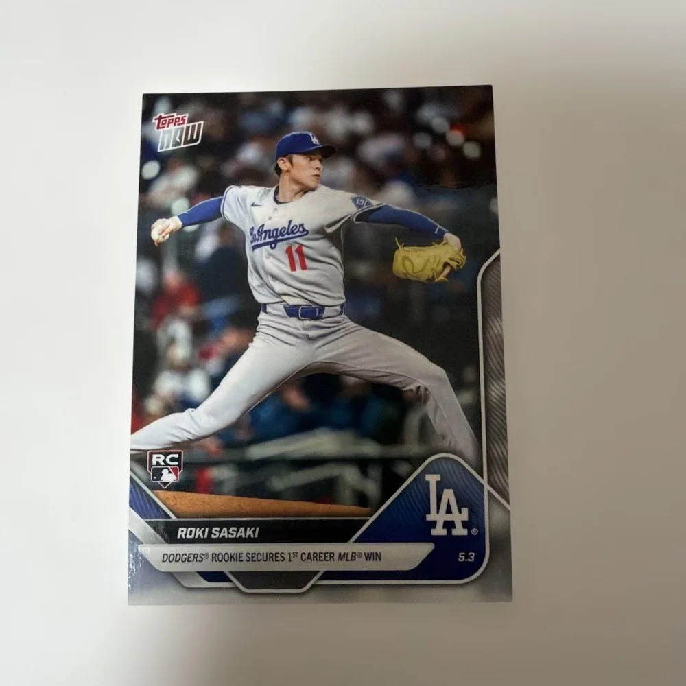 Topps Now 佐々木朗希 MLB初勝利記念カード