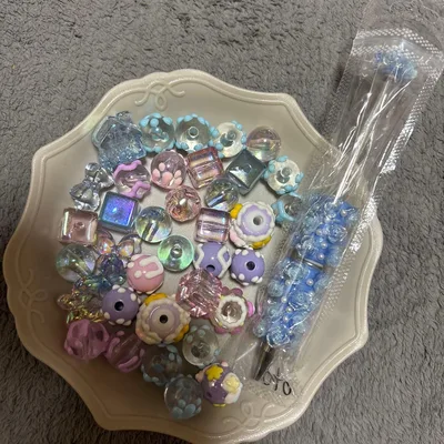 カスタムビーズ まとめ売り デコパーツ ペン付き