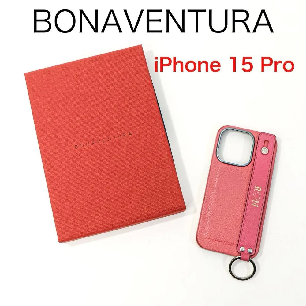 H9617M◾️ボナベンチュラ iPhone 15 Proレザーケース 箱付