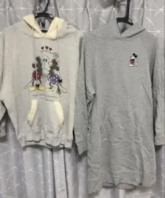ミッキーマウス ミニーマウス パーカー ワンピース