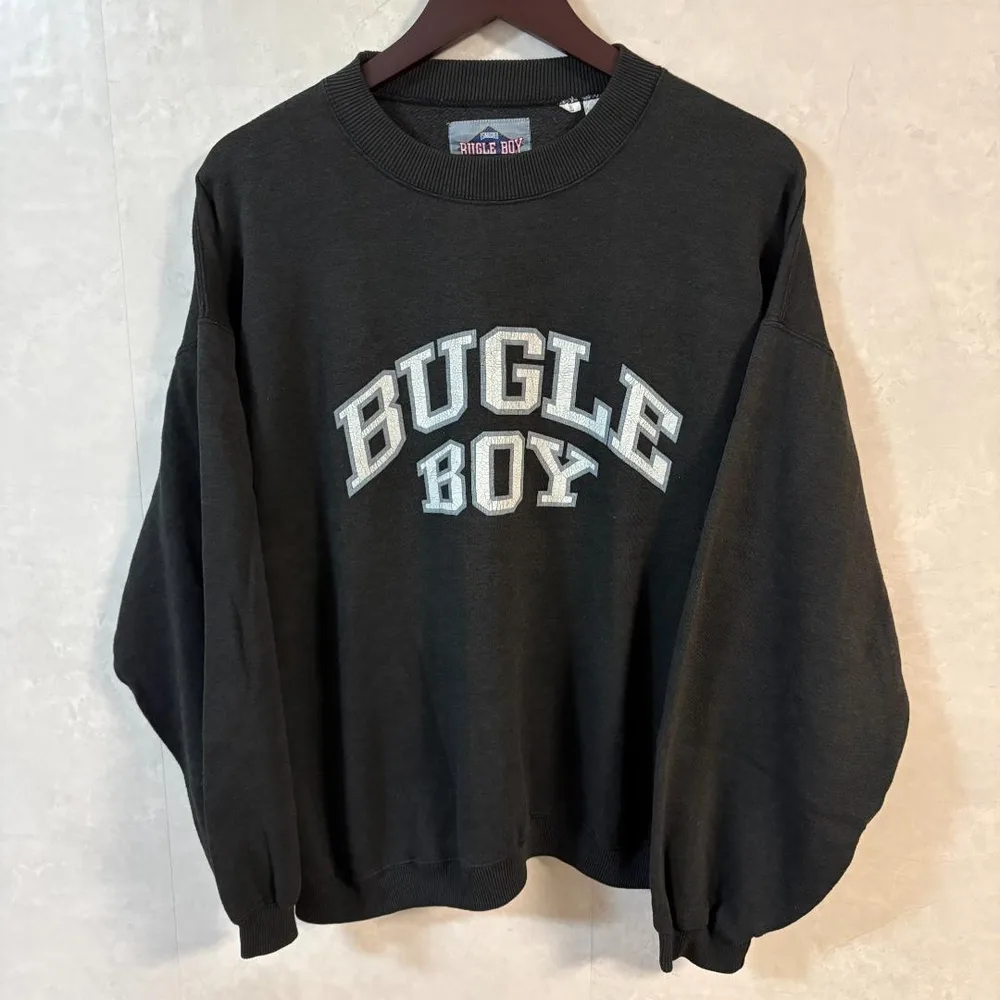 BUGLE BOY プリント スウェット トレーナー Lサイズ スミクロ