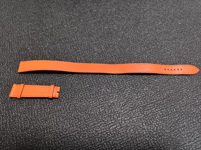 極美品 エルメス レザーストラップ 腕時計ベルト 純正ベルト オレンジ