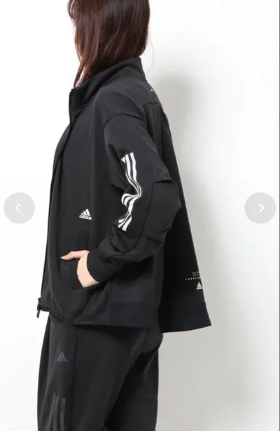 adidas レディース ジャージジャケット 黒