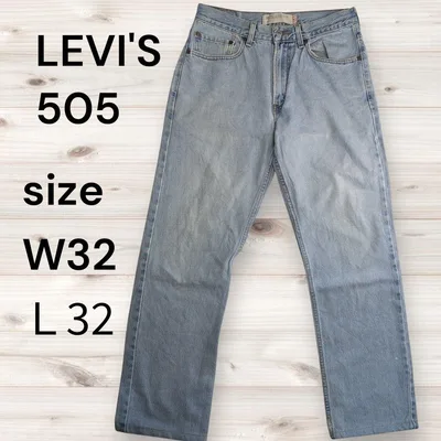 リーバイス 505 デニムパンツ W32 L32 ライトブルー アイスブルー M