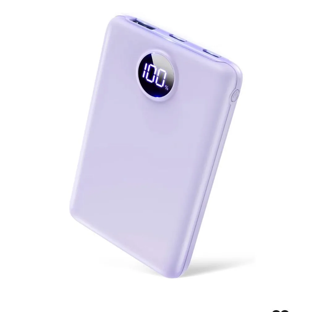 【新品!未使用!】モバイルバッテリー 小型 20000mAh パープル 軽い