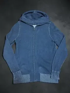 archive DKNY JEANS ジップパーカー ニット ネイビー Y2K