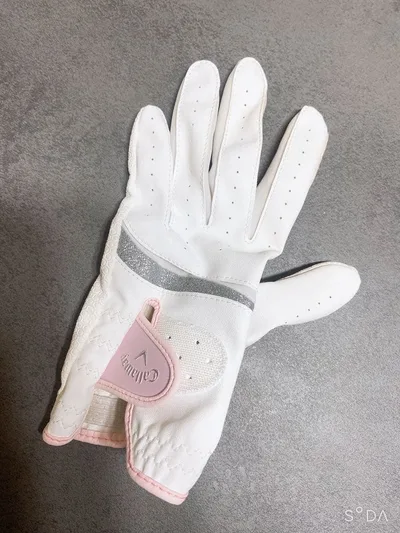 Callaway レディース ゴルフグローブ ホワイト ピンク