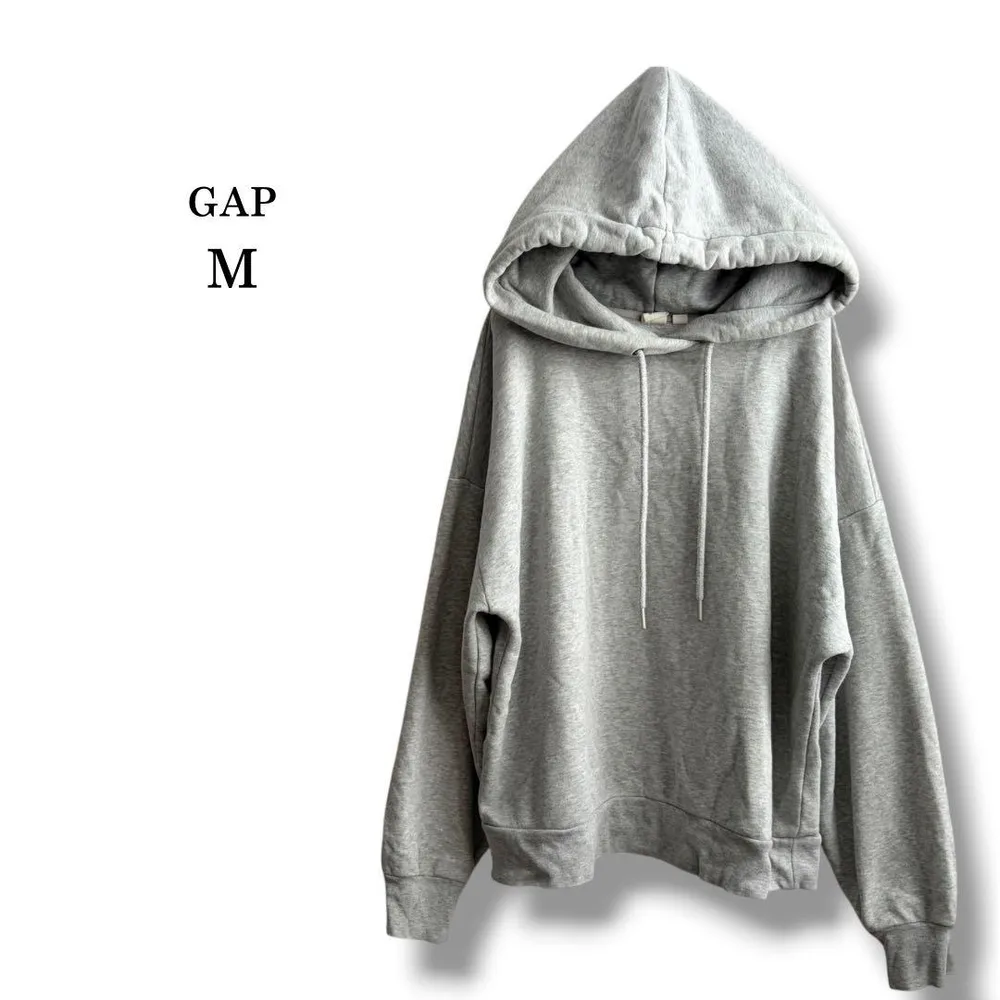 【GAP】メンズプルオーバーパーカー オーバーサイズ グレー コットン M
