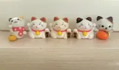 招き猫 ミニチュア フィギュア 5体セット