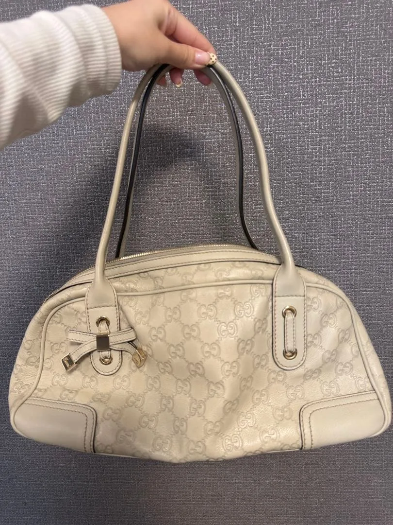 GUCCI グッチ シマ ショルダーバック アイボリー